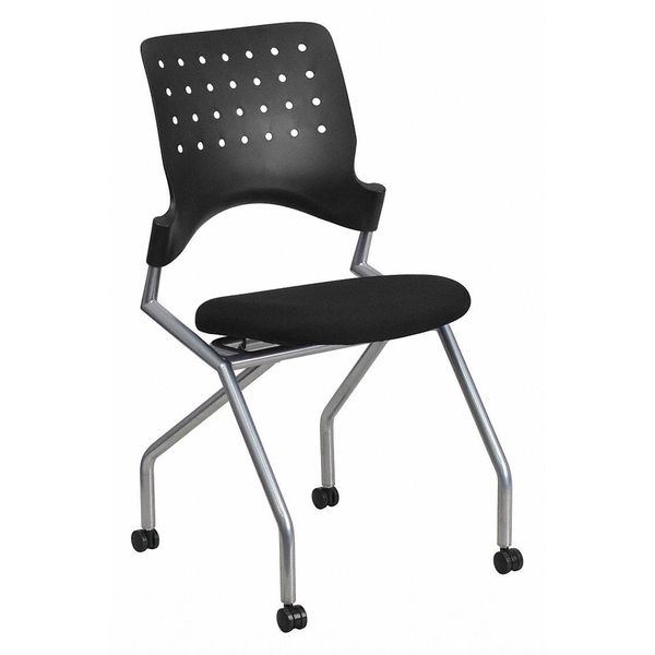 Nesting Chair, Black Seat, Fabric Seat