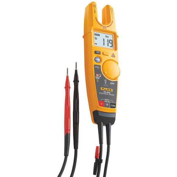 Clamp Meter, LCD, 200 A, 0.7 in (18 mm) Jaw Capacity, Cat III 600V Safety Rating