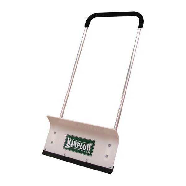Snow Shovel, 48 in Aluminum U Handle Handle, HDPE Blade Material, 24 in Blade Width