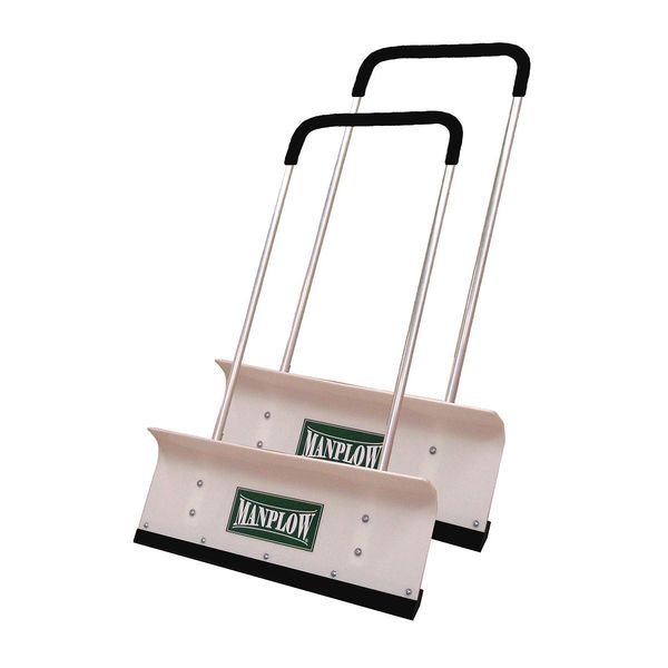 Snow Shovel, 48 in Aluminum U Handle Handle, HDPE Blade Material, 32 in Blade Width