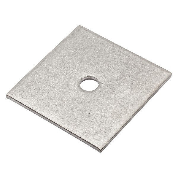 Square Washer, Fits Bolt Size 1/4 in 18-8 Stainless Steel, Plain Finish
