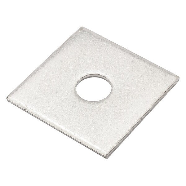 Square Washer, Fits Bolt Size 1/2 in 18-8 Stainless Steel, Plain Finish
