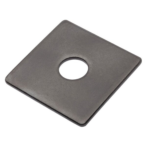 Square Washer, Fits Bolt Size 1/2 in Low Carbon Steel, Black Oxide Finish
