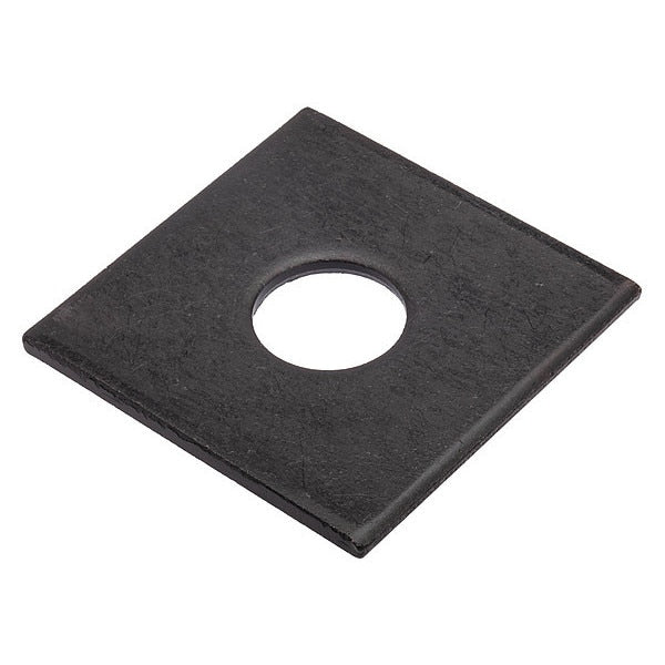 Square Washer, Fits Bolt Size 5/8 in Low Carbon Steel, Black Oxide Finish