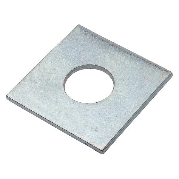 Square Washer, Fits Bolt Size 3/4 in Low Carbon Steel, Zinc Plated Finish (Discontinued)