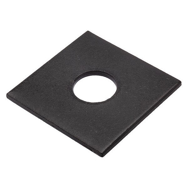 Square Washer, Fits Bolt Size 5/8 in Low Carbon Steel, Black Oxide Finish