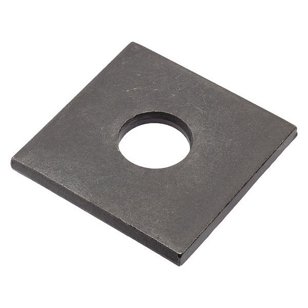 Square Washer, Fits Bolt Size 5/8 in Low Carbon Steel, Black Oxide Finish