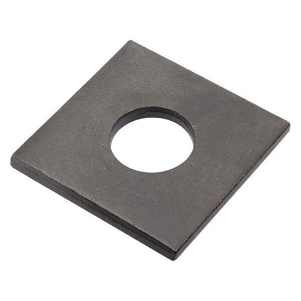 Square Washer, Fits Bolt Size 3/4 in Low Carbon Steel, Black Oxide Finish