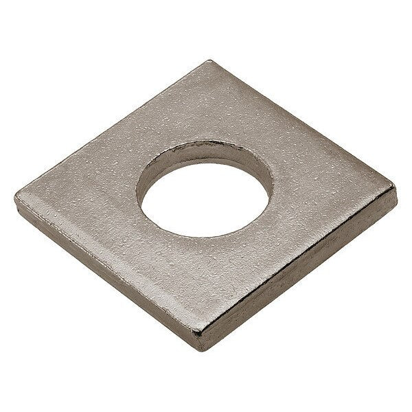 Square Washer, Fits Bolt Size 7/8 in 18-8 Stainless Steel, Plain Finish