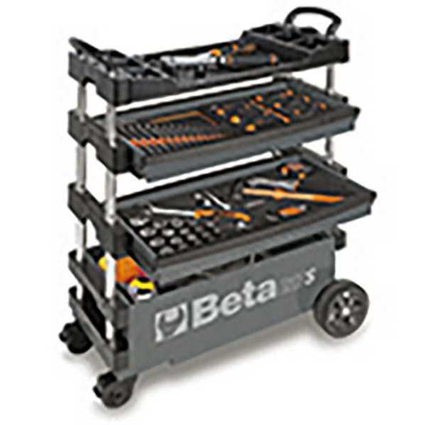 Tool Box Trolley with Handle, Red