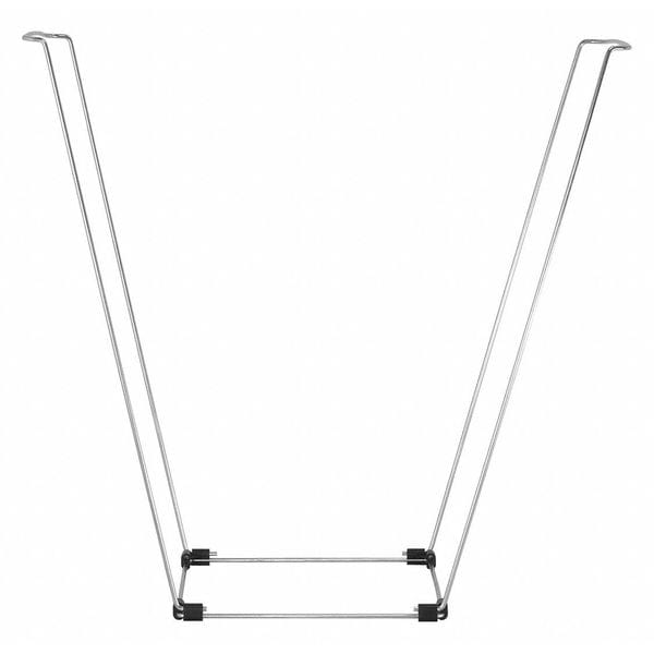 Bag Holder, For 39 gal and 44 gal Bag, 16 in L 14 in W 30 in H, Steel, Silver