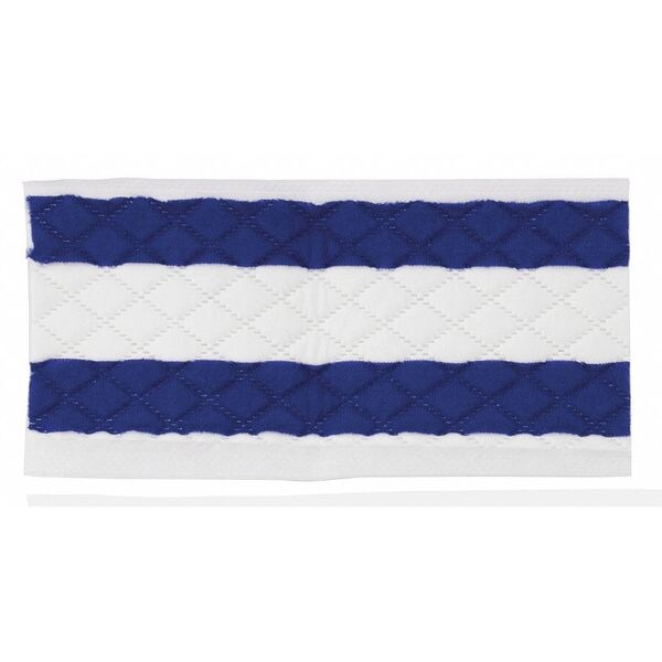 Mop Pad, Hook-and-Loop Connection, Blue/White, Synthetic, PK12, 2504-DPFP-10W