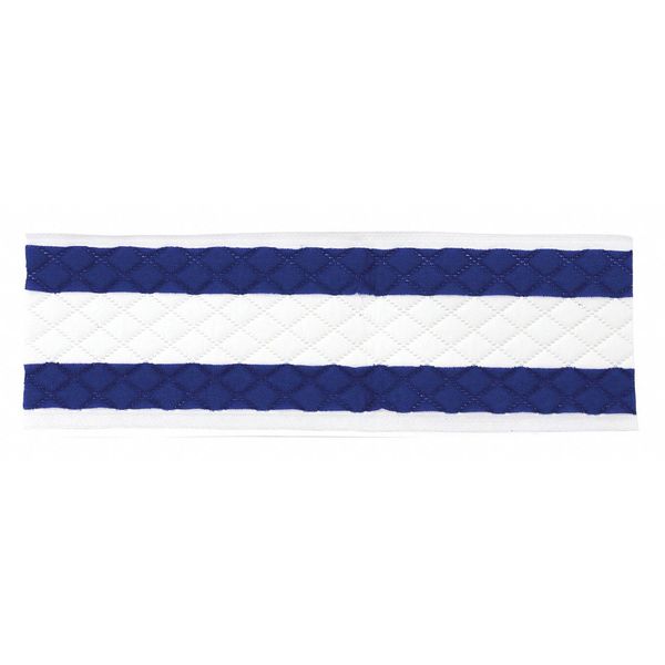 Mop Pad, Hook-and-Loop Connection, Blue/White, Synthetic, PK12, 2504-DPFP-15W