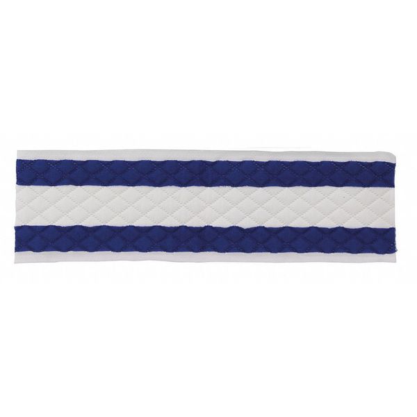 Mop Pad, Hook-and-Loop Connection, Blue/White, Synthetic, PK12, 2504-DPFP-17W