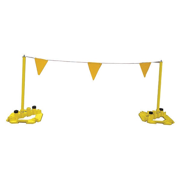 Warning Lines, Portable, 100 ft. L, Steel