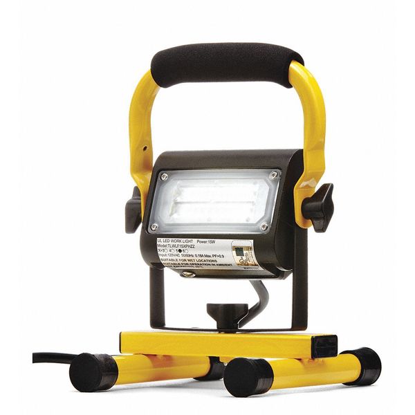 Temporary Job Site Light, 1440 lm, Bk/Yl