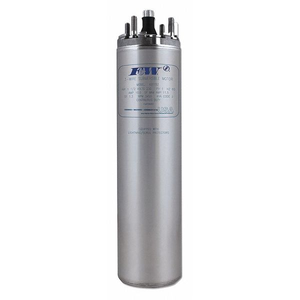 Deep Well Submersible Pump Motor, 1-1/2H