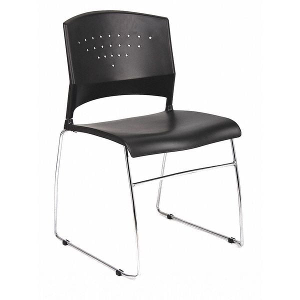 BlackGuest Chair, 18 1/2