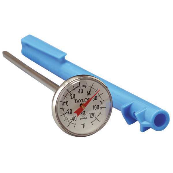 Dial Thermometer, -40 to 120 deg. F Range