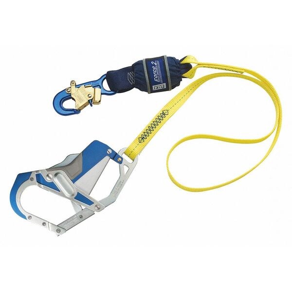 Shock Absorbing Lanyard, 6 ft., 310 lb. Weight Capacity, Yellow
