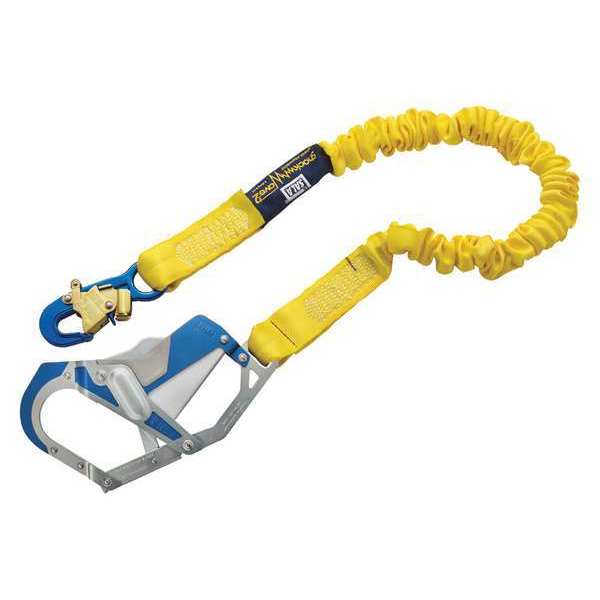 Shock Absorbing Lanyard, 6 ft., 310 lb. Weight Capacity, Yellow