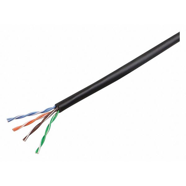Data Cable, 1000 ft. L, Black Jacket