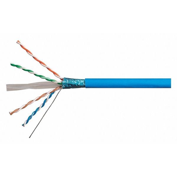 Data Cable, 1000 ft. L, Blue Jacket