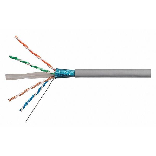 Data Cable, 1000 ft. L, Gray Jacket