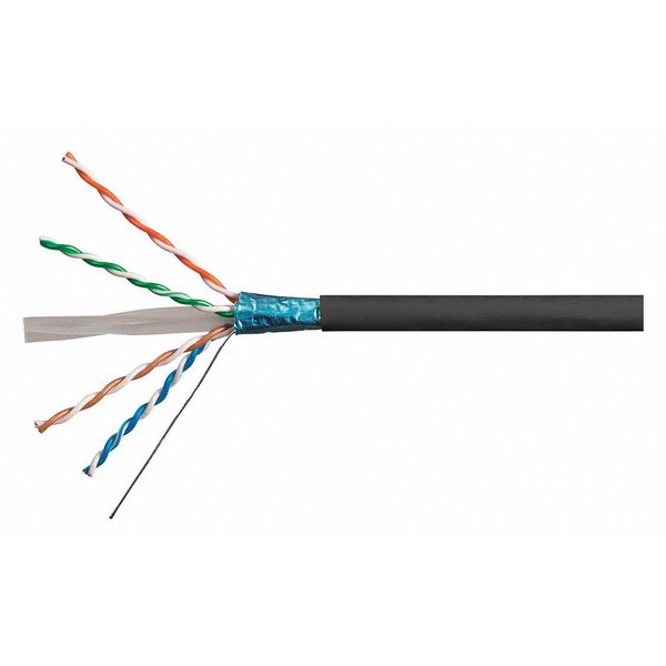 Data Cable, 1000 ft. L, Black Jacket