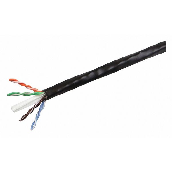 Data Cable, 1000 ft. L, Black Jacket