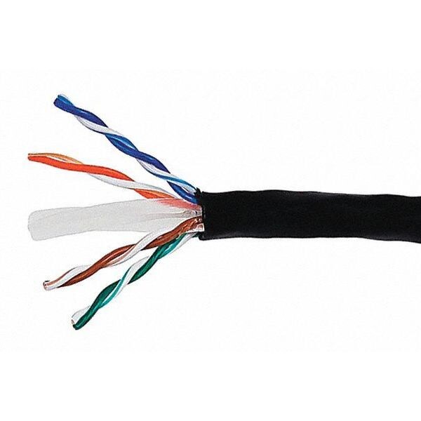 Data Cable, 1000 ft. L, Black Jacket