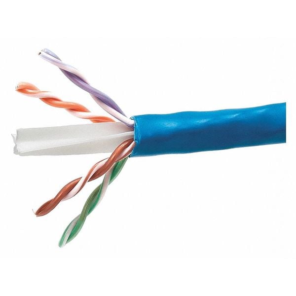 Data Cable, 1000 ft. L, Blue Jacket