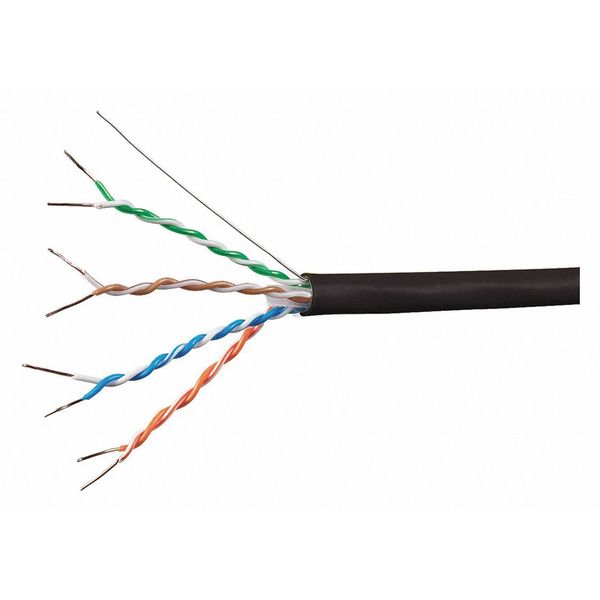 Data Cable, 1000 ft. L, Black Jacket