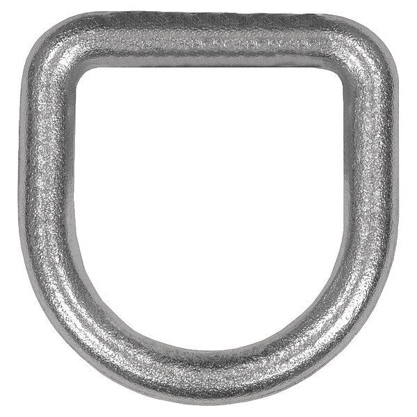 D-Ring, Clear Zinc, 1/2