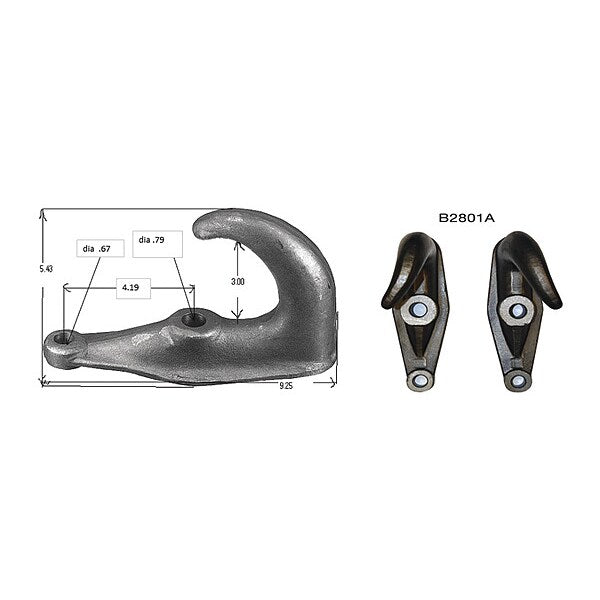 Tow Hook, Steel