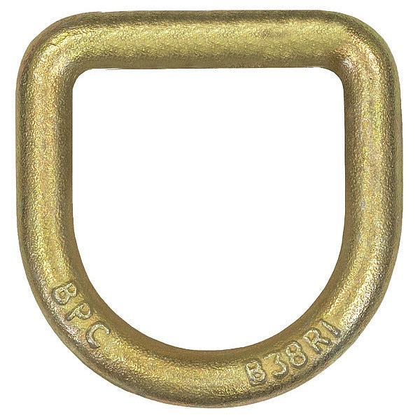 D-Ring, Steel, Yellow Zinc, 11781 lb. Cap.