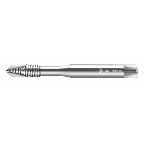 Spiral Point Tap, M1.6-0.35, Taper, Metric Coarse, 2 Flutes, Uncoated