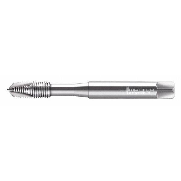 Spiral Point Tap, M2.5-0.45, Taper, Metric Coarse, 2 Flutes, Uncoated