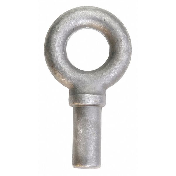 Machinery Eye Bolt With Shoulder, Unthreaded, 3-1/2 in Shank, 2-9/16 in ID, Steel, Plain