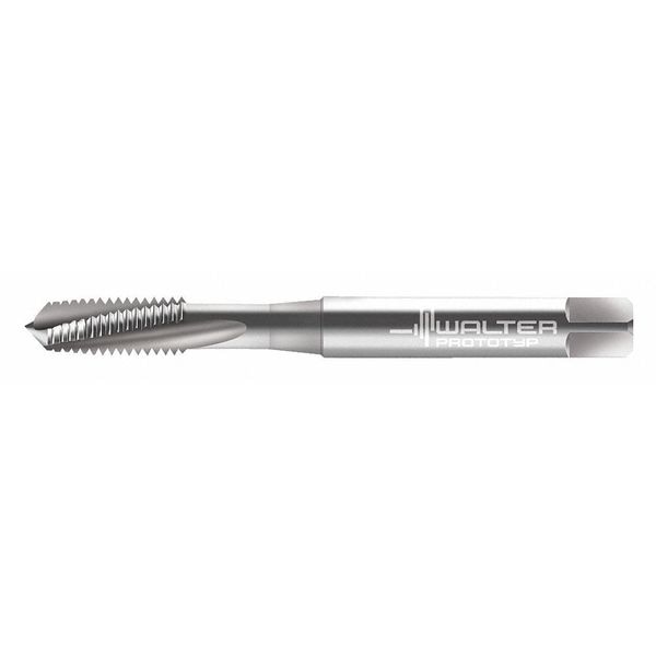 Spiral Flute Tap, M6-1.00, Plug, Metric Coarse, 3 Flutes, Uncoated