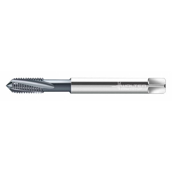 Spiral Flute Tap, M5-0.80, Plug, Metric Coarse, 3 Flutes, TiCN