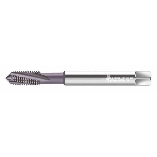 Spiral Flute Tap, M5-0.80, Plug, Metric Coarse, 3 Flutes, AlCrN