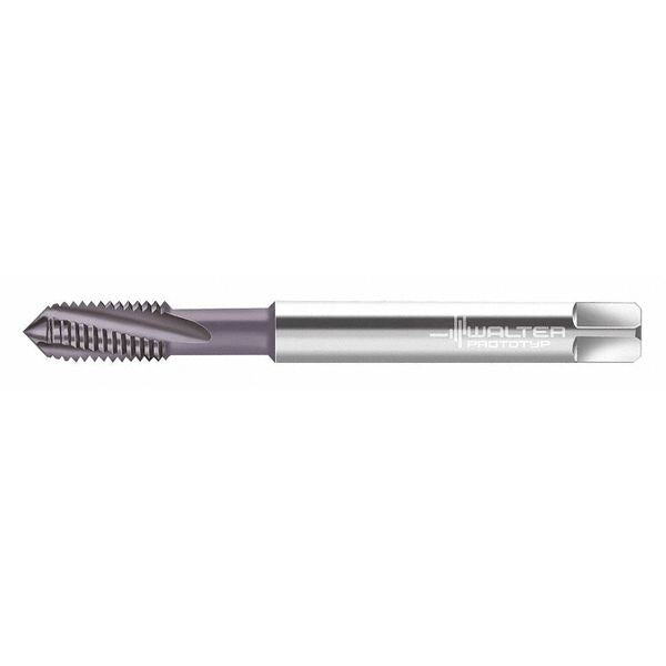 Spiral Flute Tap, M6-1.00, Plug, Metric Coarse, 3 Flutes, AlCrN