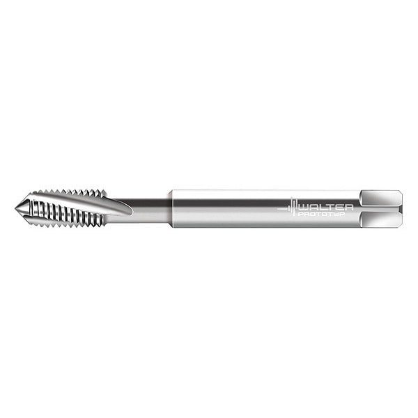 Spiral Flute Tap, M2.5-0.45, Plug, Metric Coarse, 3 Flutes, Uncoated