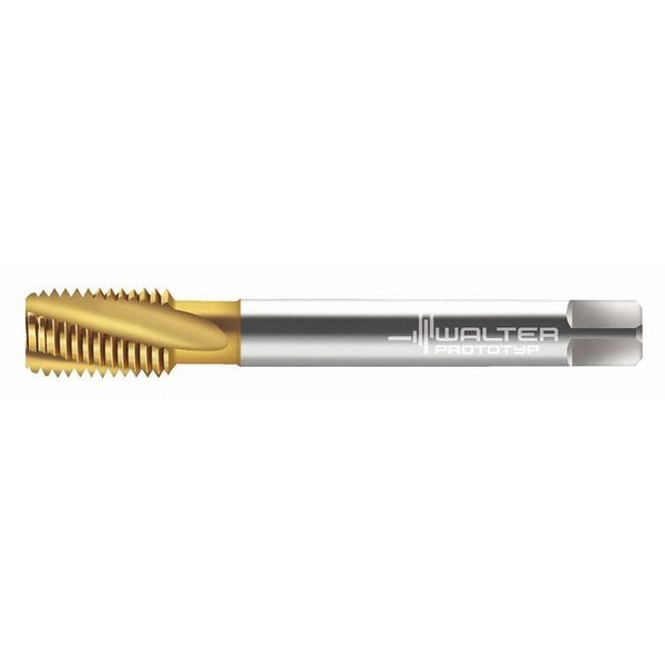 Spiral Flute Tap, M8-1.00, Plug, Metric Fine, 3 Flutes, TiN