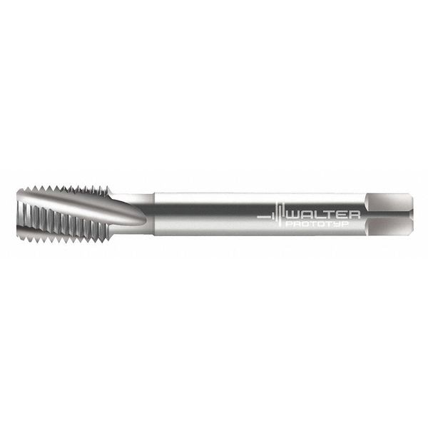 Spiral Flute Tap, M8-1.25, Plug, Metric Coarse, 3 Flutes, Uncoated