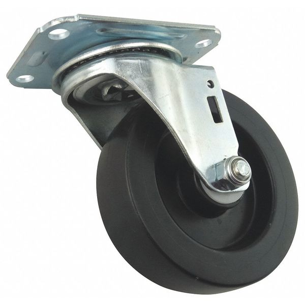 Plate Caster, Swivel, 198 lb., Light-Duty