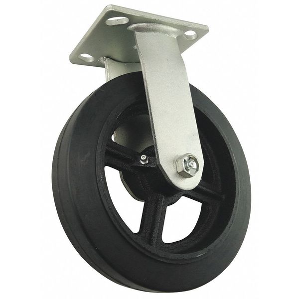 Plate Caster, Rigid, Light-Medium Duty