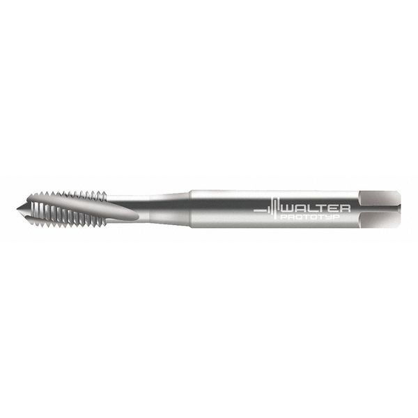 Spiral Flute Tap, #12-28, Plug, UNF, 3 Flutes, Uncoated