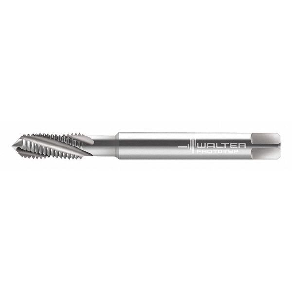 Spiral Flute Tap, #12-28, Plug, UNF, 3 Flutes, Uncoated